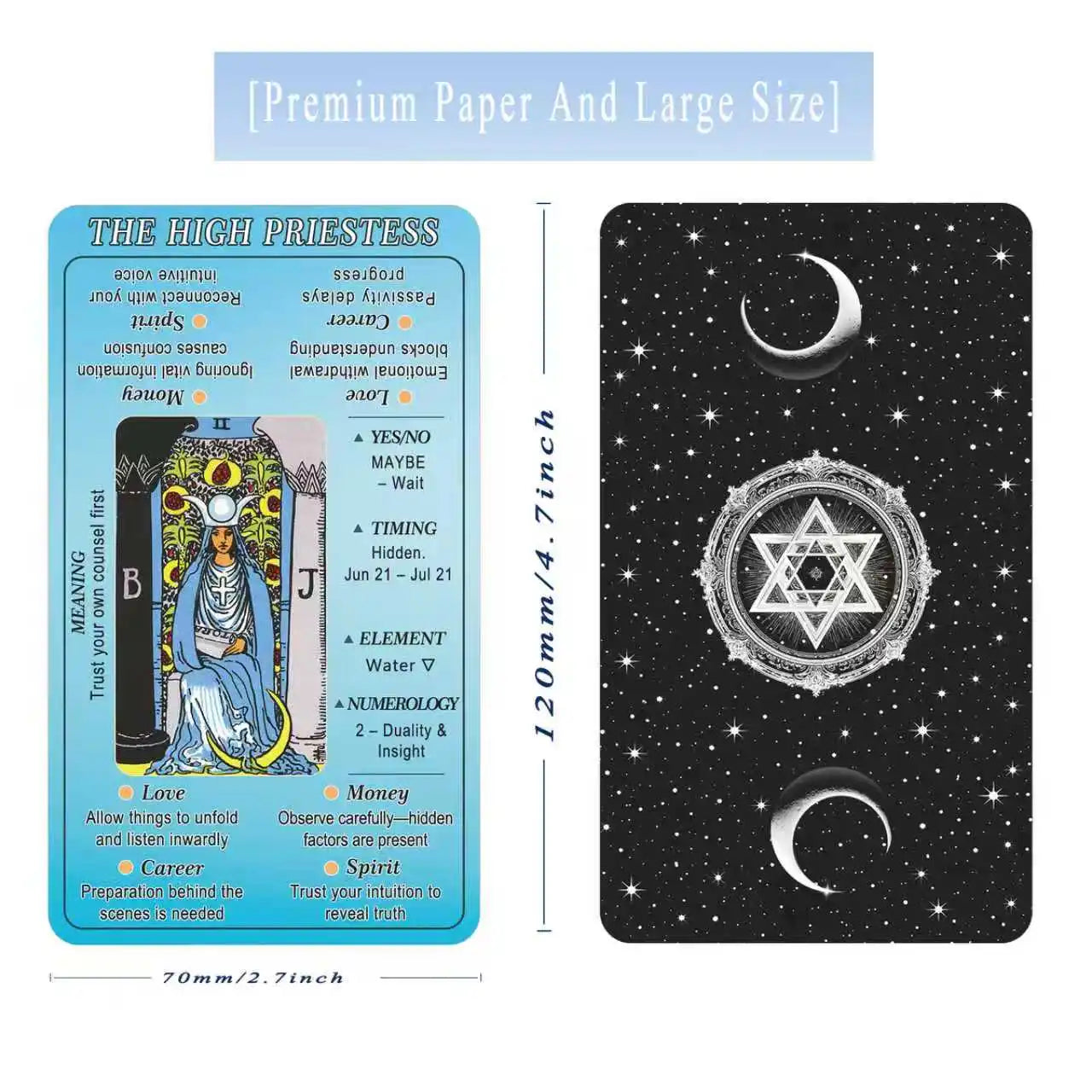 Keyword Tarot Deck, 78 cards with keyword interpretations, suitable for both beginners and experienced tarot readers Good Vibrations