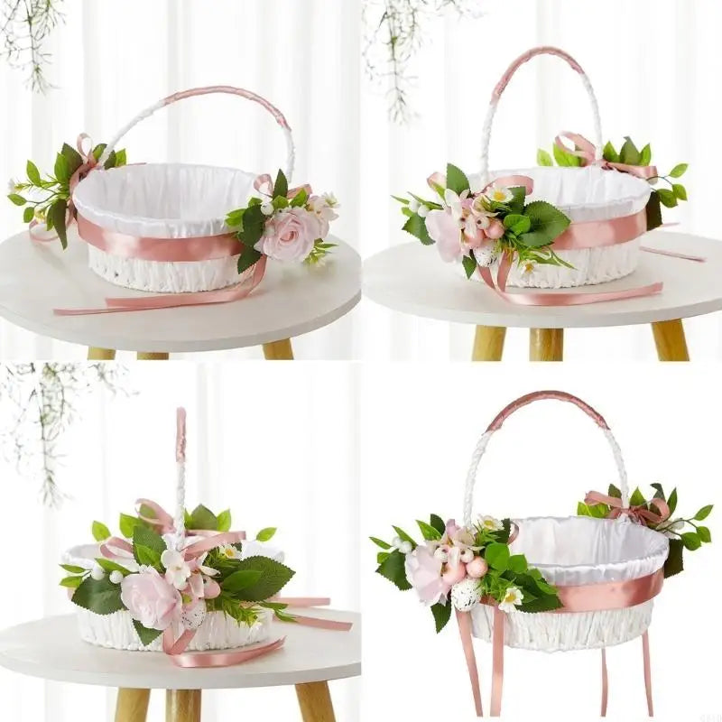 Natural Easter Theme Basket with Decorative Egg Flower For Couples And for Outdoor Activity Spring Event Good Vibrations
