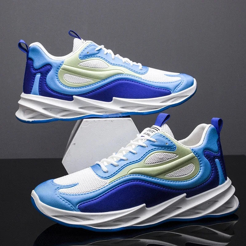 New Trendy Men's Sports Shoes Cushion Running Sneakers Outdoor Leisure Walking Jogging Trainers Soft Sole Breathable Footwear Good Vibrations
