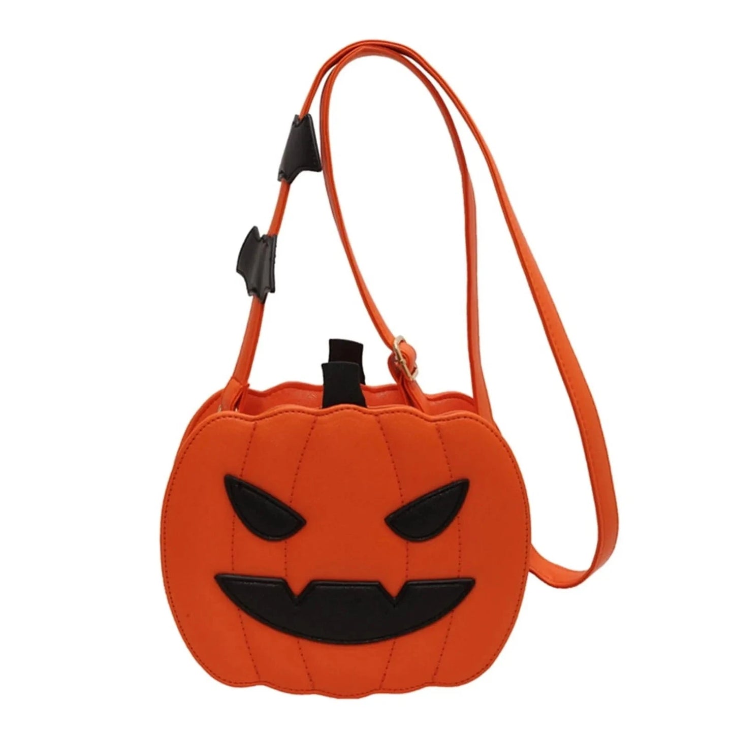 Halloween Pumpkin Shoulder Bag Women Novelty Purse PU Leather Female Daily handbag Halloween cute Candy Bags for Children Good Vibrations