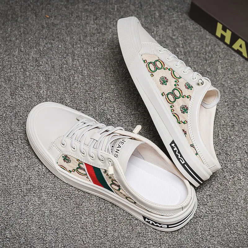 Sandals Man Casual Flat 2025 Fashion Slippers for Men Comfortable Cheap Korean Style Elegant Trend Shoes Original Style Rubber Good Vibrations