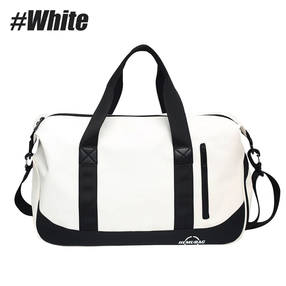 1PCS Gym Duffle Bag with Shoe & Wet Compartments, Multiple Pockets, Adjustable Shoulder Strap for Sports, Travel,Fitness,Workout Good Vibrations