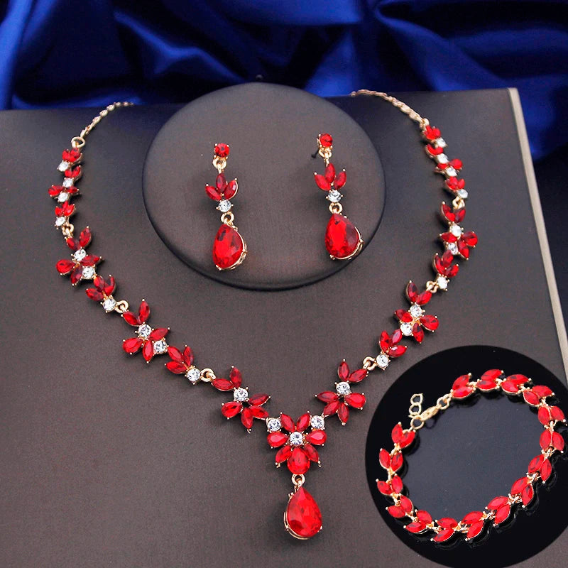 3pc Jewelry Sets for Women Fashion Earrings Bracelets Choker Necklace Set Good Vibrations Adult Super Store