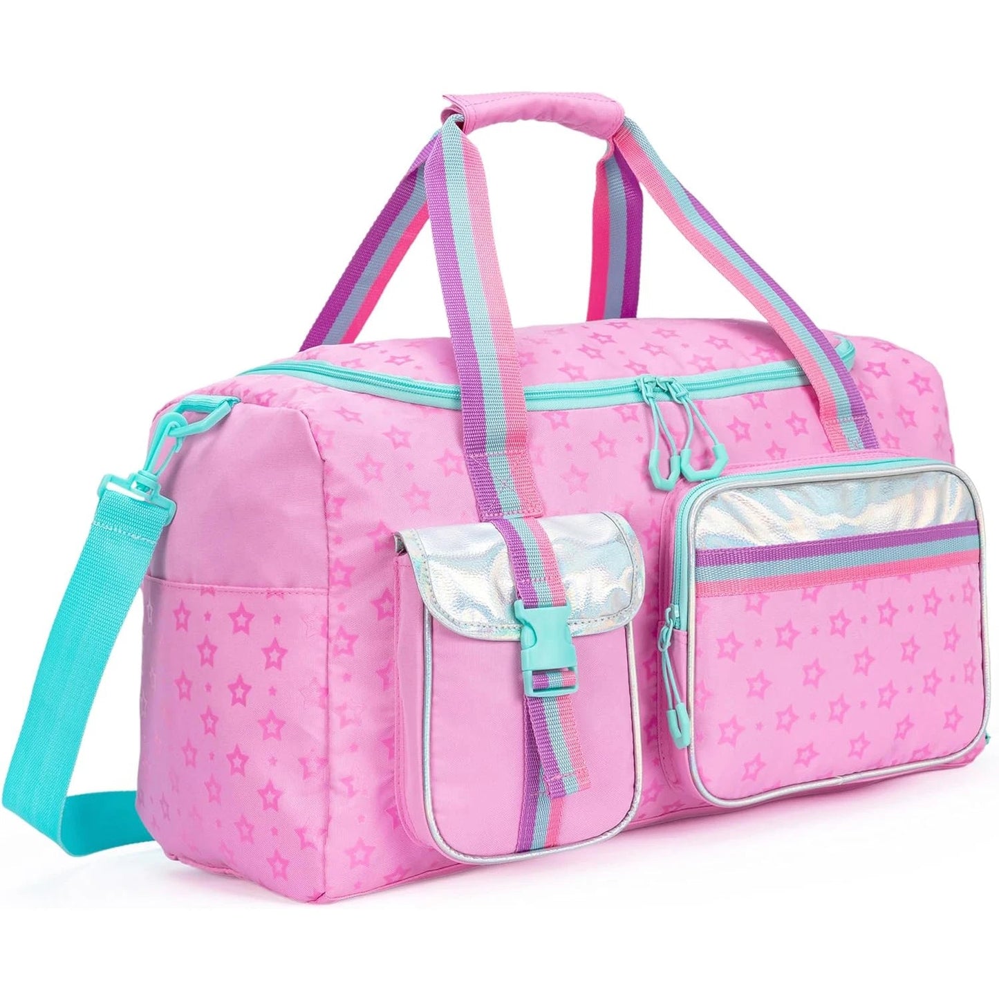 1 Pc Duffle Bag Girls Women Travel Bag Gifts Overnight Bag For Girls Women Tote Bag Sleepover Bag For Girls Gym Dance Bag Good Vibrations
