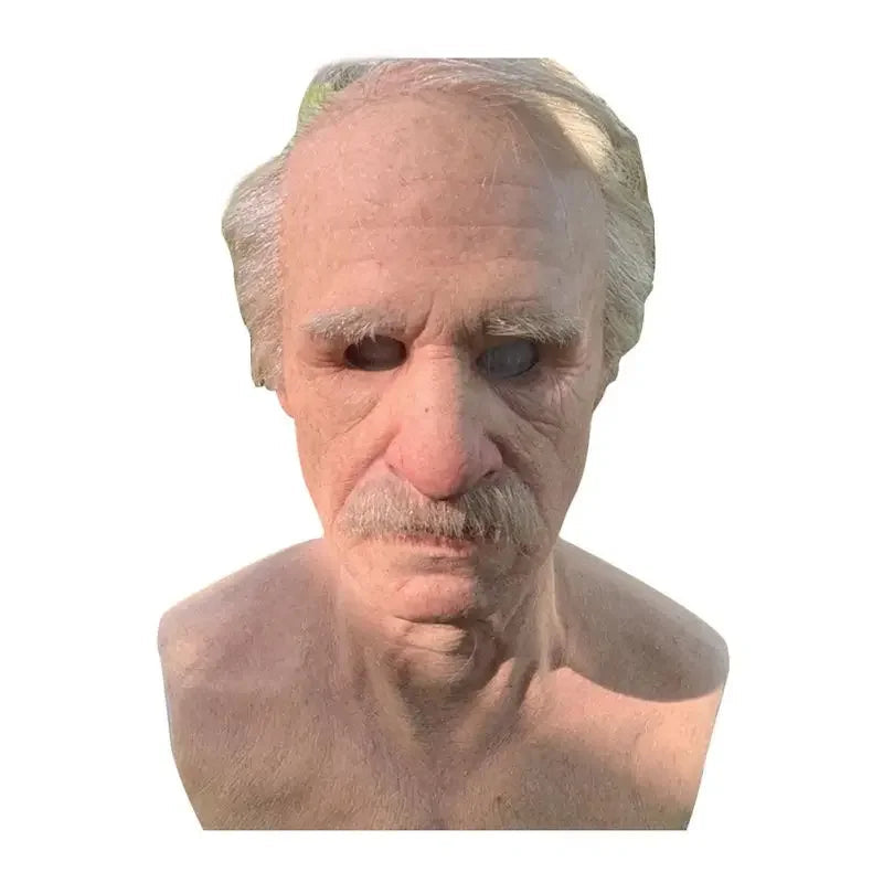 Halloween Old Man Mask Holiday Party Wrinkle Full For Head Mask Face Mask Party Supplies Cosplay Props Halloween Trick Decor Good Vibrations
