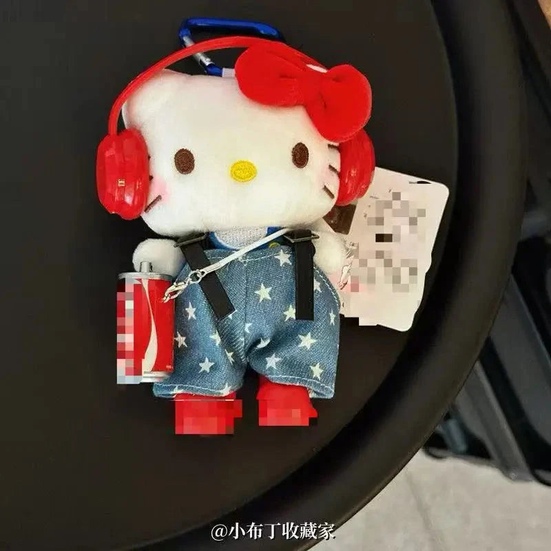 Hello kitty Doll Keychain Pack Packaging Decoration Hellokitty Hold Red Can Pendant Cute Gift Accessories Toys Good Vibrations