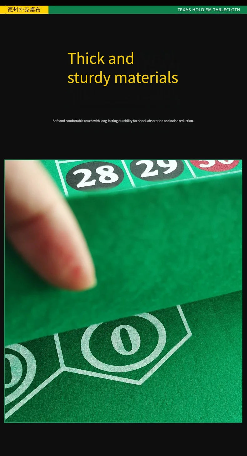 Chip tablecloth, Texas Hold'em velvet table mat, roulette chip cloth, entertainment equipment board game cloth, roulette table m Good Vibrations