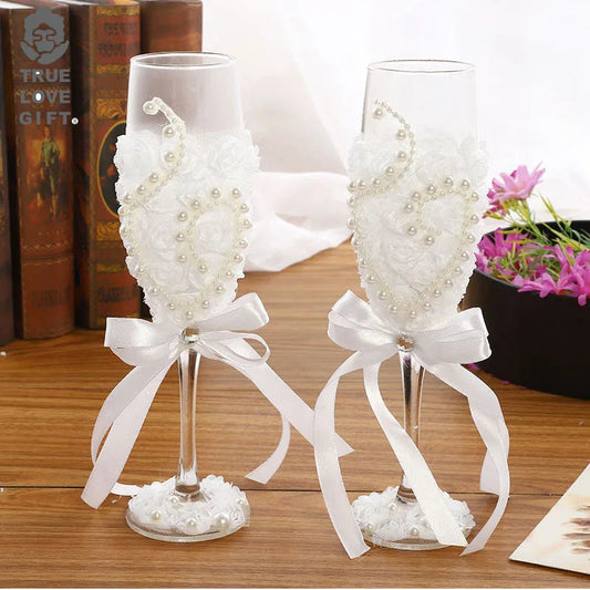 Wedding wine glasses, champagne glasses, creative western wedding fashion goblet wedding supplies Good Vibrations