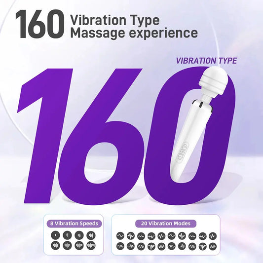 Powerful Magic Wand Vibrator for Women Big AV Body Massager G Spot Clitoris Stimulator USB Charging Adult Sex Toys for Woman Good Vibrations Adult Super Store