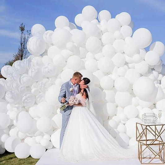 75pcs White Wedding Decor Balloon Garland White Wedding Anniversary Latex Balloons Arch Kit Valentine's Day Birde Shower Globos Good Vibrations