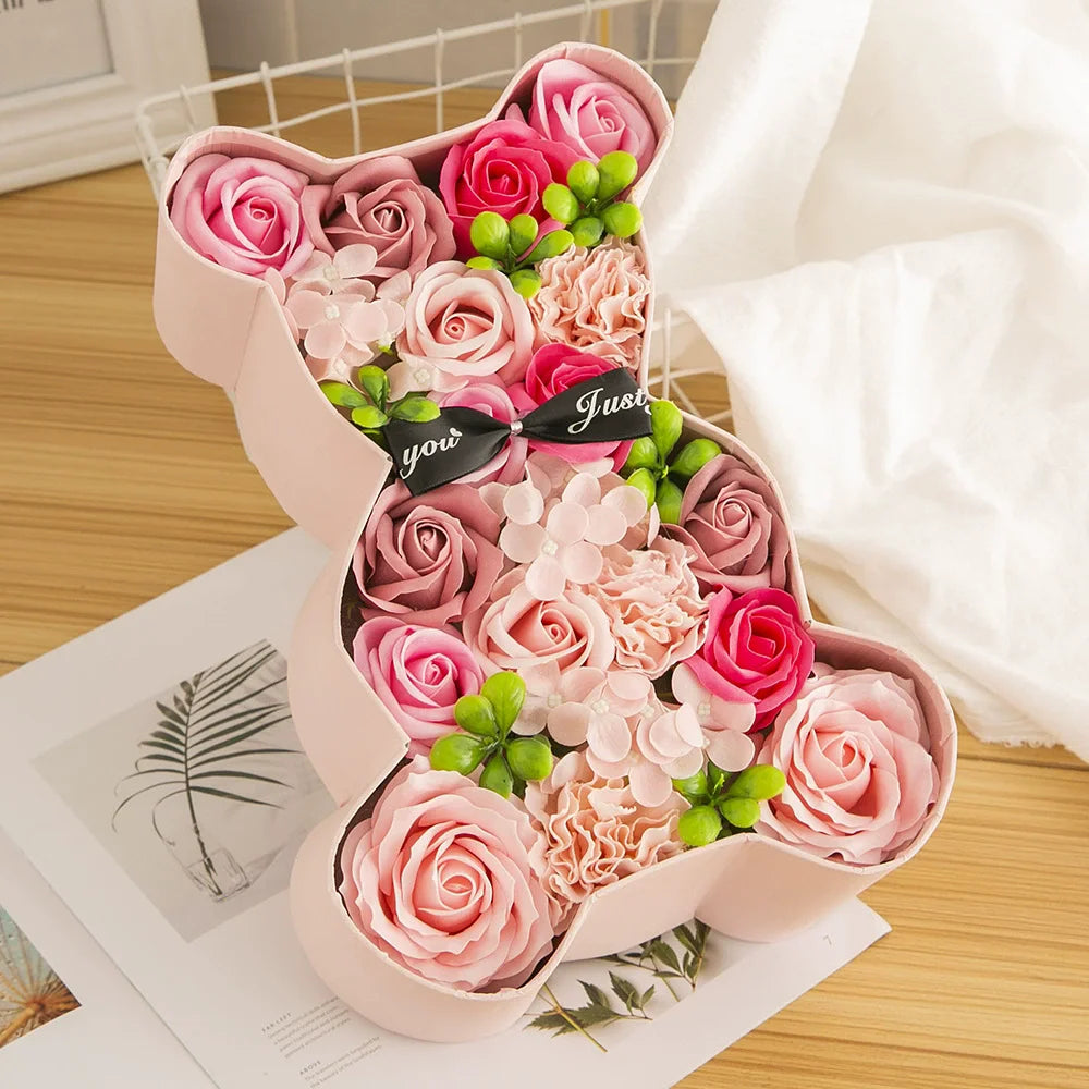 Mother's Day Rose Gift Box Soap Flower Gift Set Valentine Roses Boutique Package Gifts For Wife Wedding Supplies Wedding Good Vibrations Adult Super Store