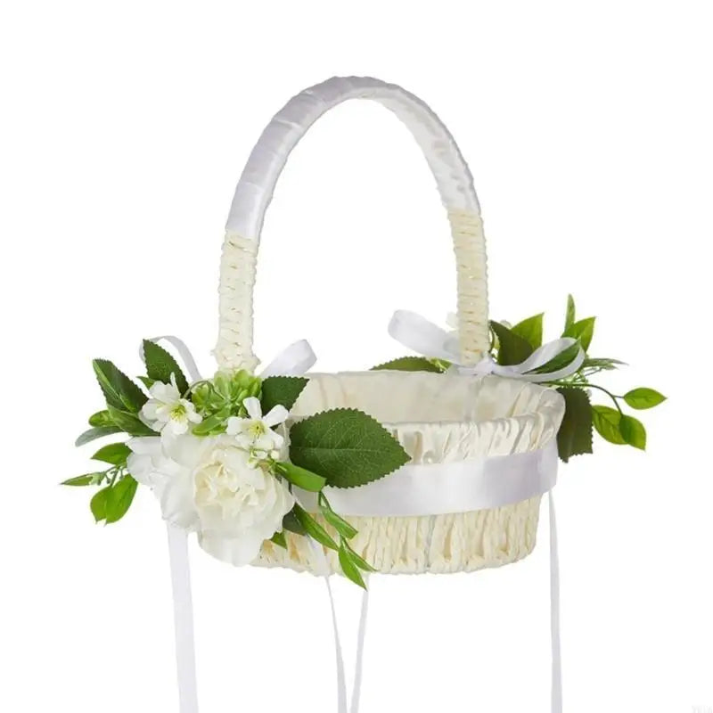 W0YA Beautifully Flower Decoration Basket Exquisites European Styles Garden Basket Good Vibrations