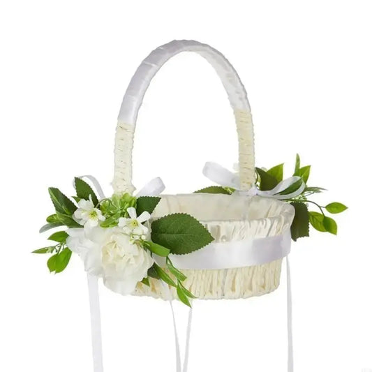 W0YA Beautifully Flower Decoration Basket Exquisites European Styles Garden Basket Good Vibrations