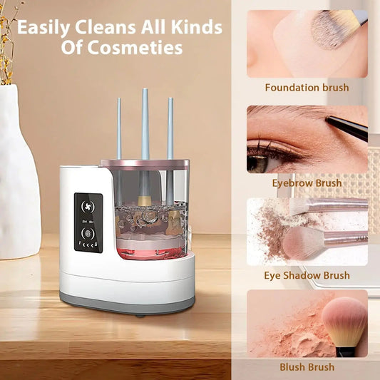 Electric make-up brush cleaner for all beauty make-up brush sets, contour, eyeshadow, blush brushes, concealer foundation Good Vibrations