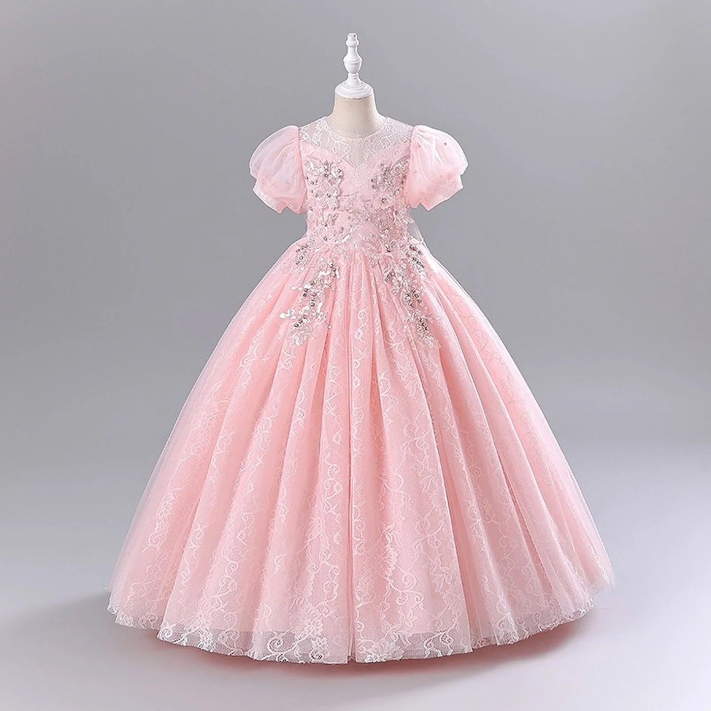 Girls Elegant Dresses Luxury Girl Wedding Dress Embroidery Flower White Dress For Girl Party Dress First Communion Prom Dress Good Vibrations