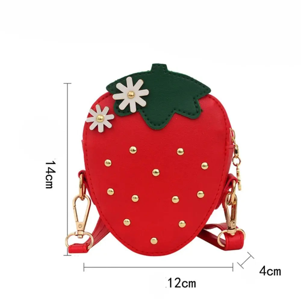 Mini Purse Cute Strawberry Purse Toddler Kids Wallet Shoulder Bag Crossbody Bags for Little Girls Good Vibrations
