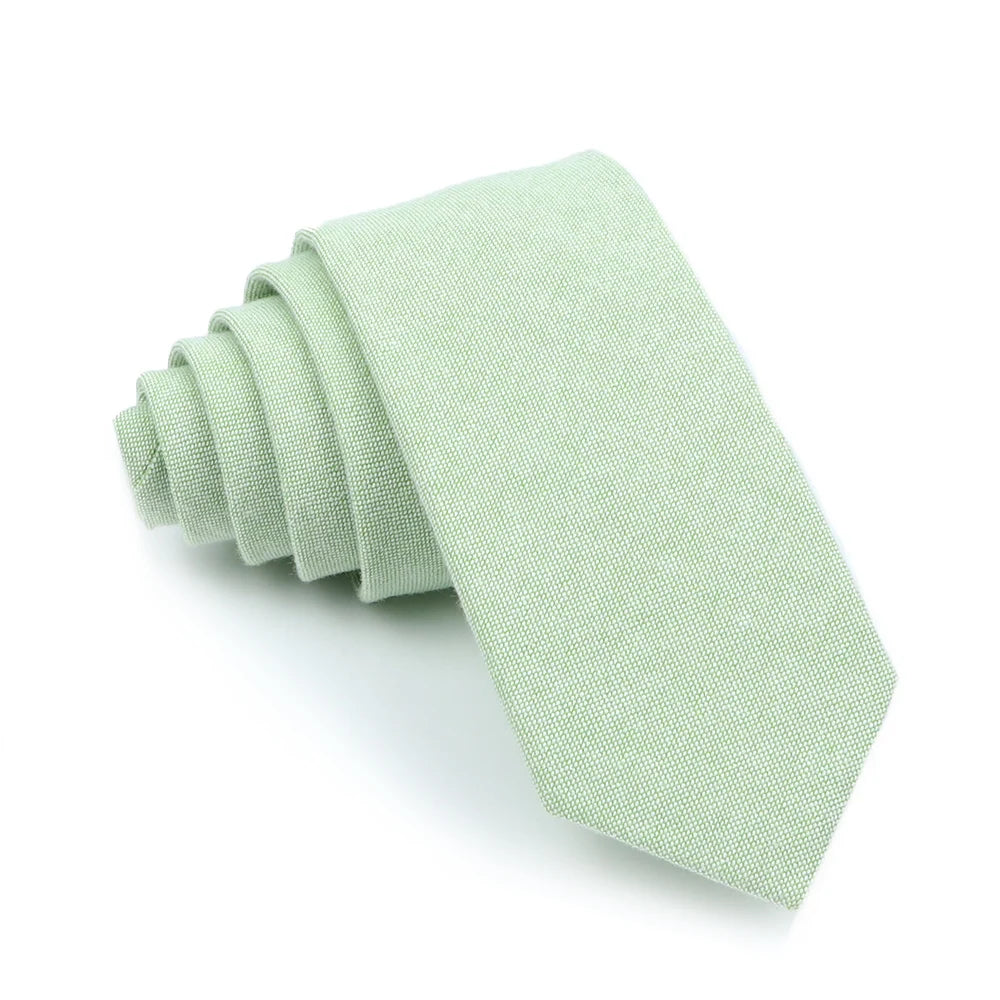Wed Cotton Tie Solid Color Necktie For Man Woman Blue Pink Yellow Skinny Slim Ties Fashion Wedding Party Gifts Men Accessories Good Vibrations