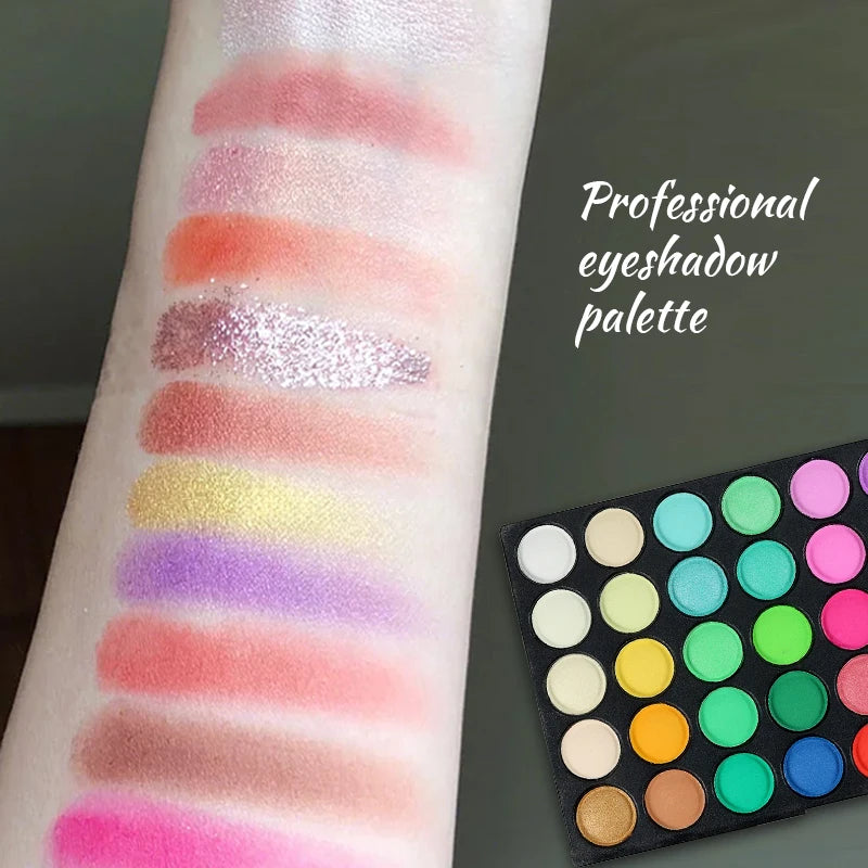 120 Color Eye Makeup Waterproof Make up Nude Eye Shadow Palette Glitter Matte Pigmented Powder Pressed Shine Eyeshadow Cosmetic Good Vibrations