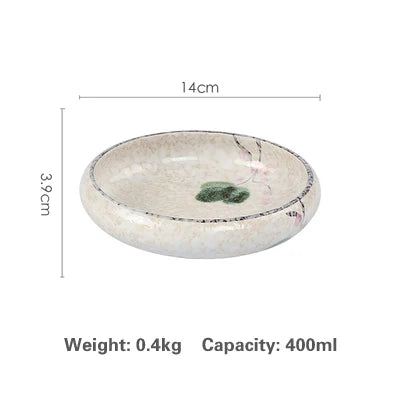 14cm hot sell Creative retro ceramic sushi dishes tray Sauce Chili pepper snacks small dishes gold plates set dinner dishes sets Good Vibrations