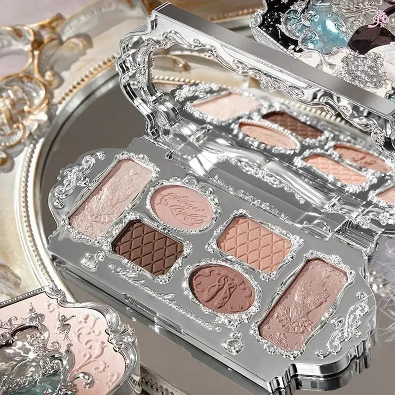 Makeup Set Flower Knows Swan Ballet Series Six Color Eyeshadow Palette Embossed Blusher Shine Lipstick Kit Maquiagem With Bag Good Vibrations