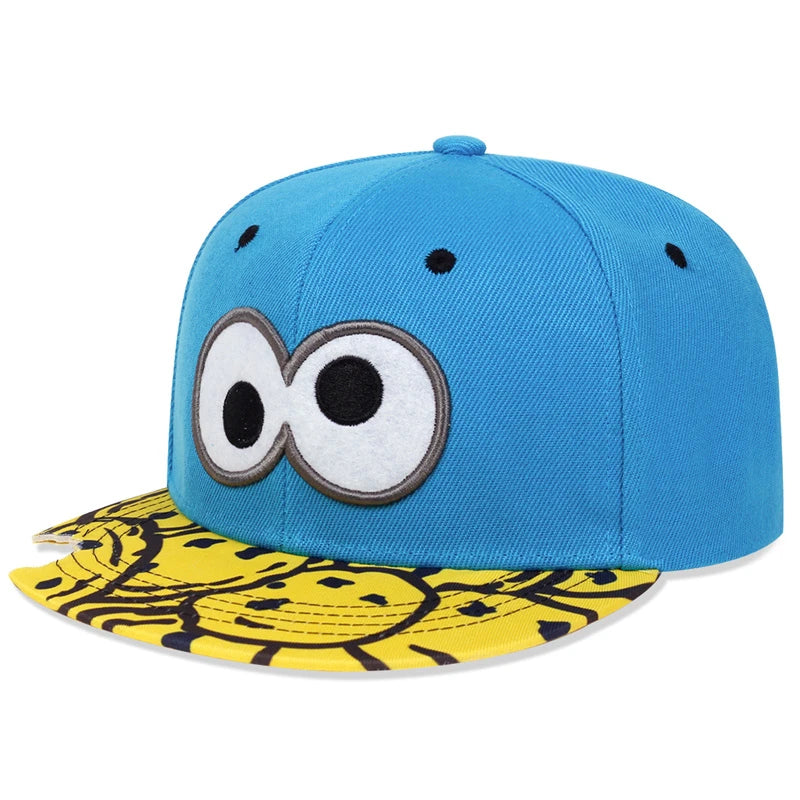 Unisex Eye PIZZA Embroidery Hip-hop Hats Spring and Autumn Outdoor Adjustable Casual Baseball Caps Sunscreen Hat Good Vibrations