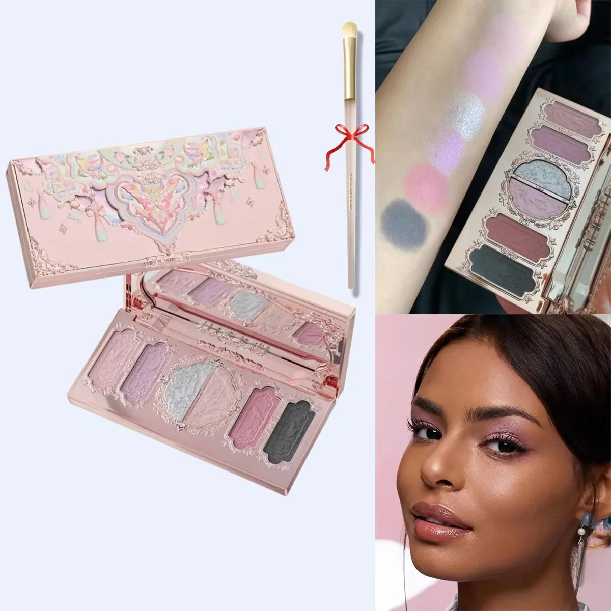 Moonlight Mermaid Gemstone Eyeshadow Palette Highly Pigmented Matte Shimmer Swan Ballet Eye shadow Collection Good Vibrations