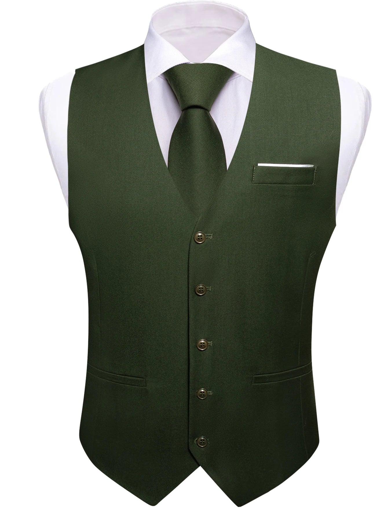 Men's Classic Solid Color Suit Vest and Necktie Matching Set | Wedding Groom & Groomsmen Attire Good Vibrations