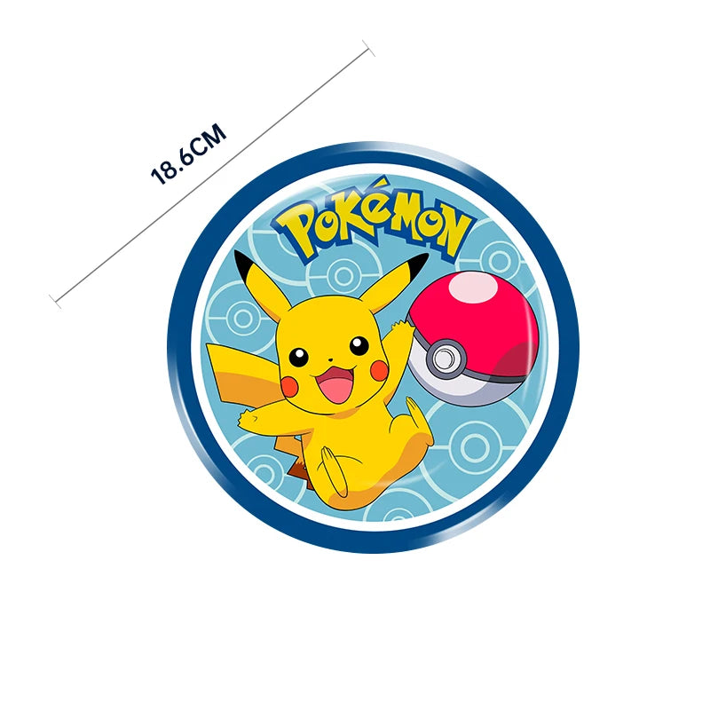 Pokemon Birthday Party Disposable Party Plates Pikachu Theme Tablecloth Character Balloon Birthday Decoration Baby Shower Suppli Good Vibrations