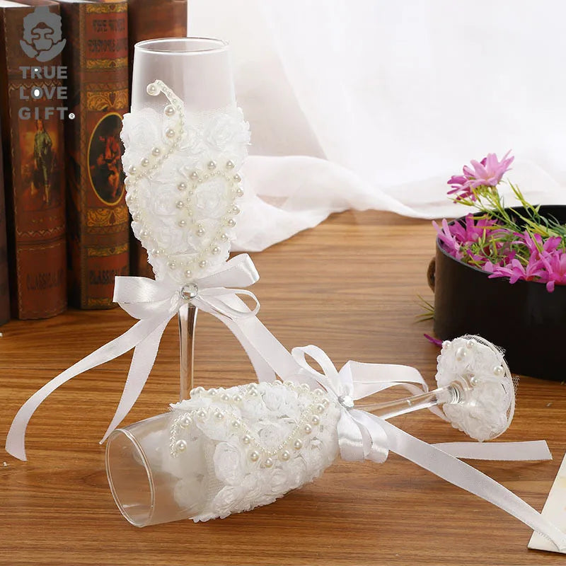 Wedding wine glasses, champagne glasses, creative western wedding fashion goblet wedding supplies Good Vibrations