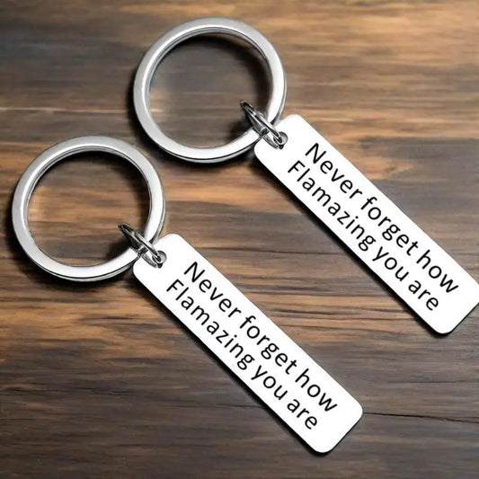Personalized Engraved Keychain - Custom Name Initials Metal Key Ring - Perfect Daily Accessory & Birthday Christmas Gift Good Vibrations