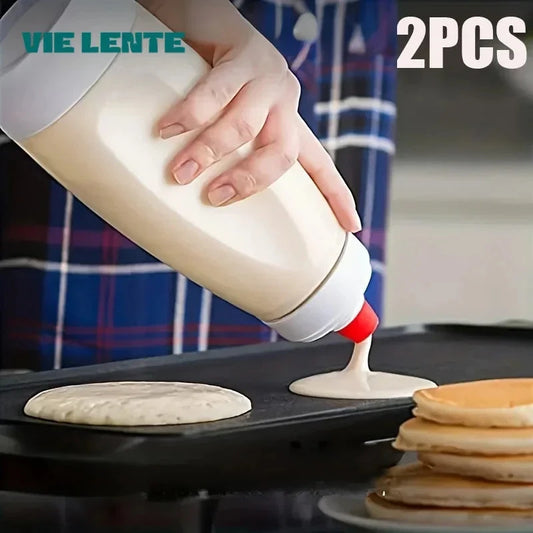 Pancake Batter Bottle Battler Mixer With Blender Ball Wire Whisk For Restaurant Baking Pancakes Cupcakes Muffins Crepes And More Good Vibrations