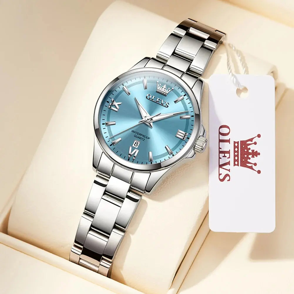 OLEVS Women‘s Watches Simple Luxury Fashion Elegant Female Wristwatch Waterproof Luminous Date Exquisite Gift for Gift 2025 Good Vibrations