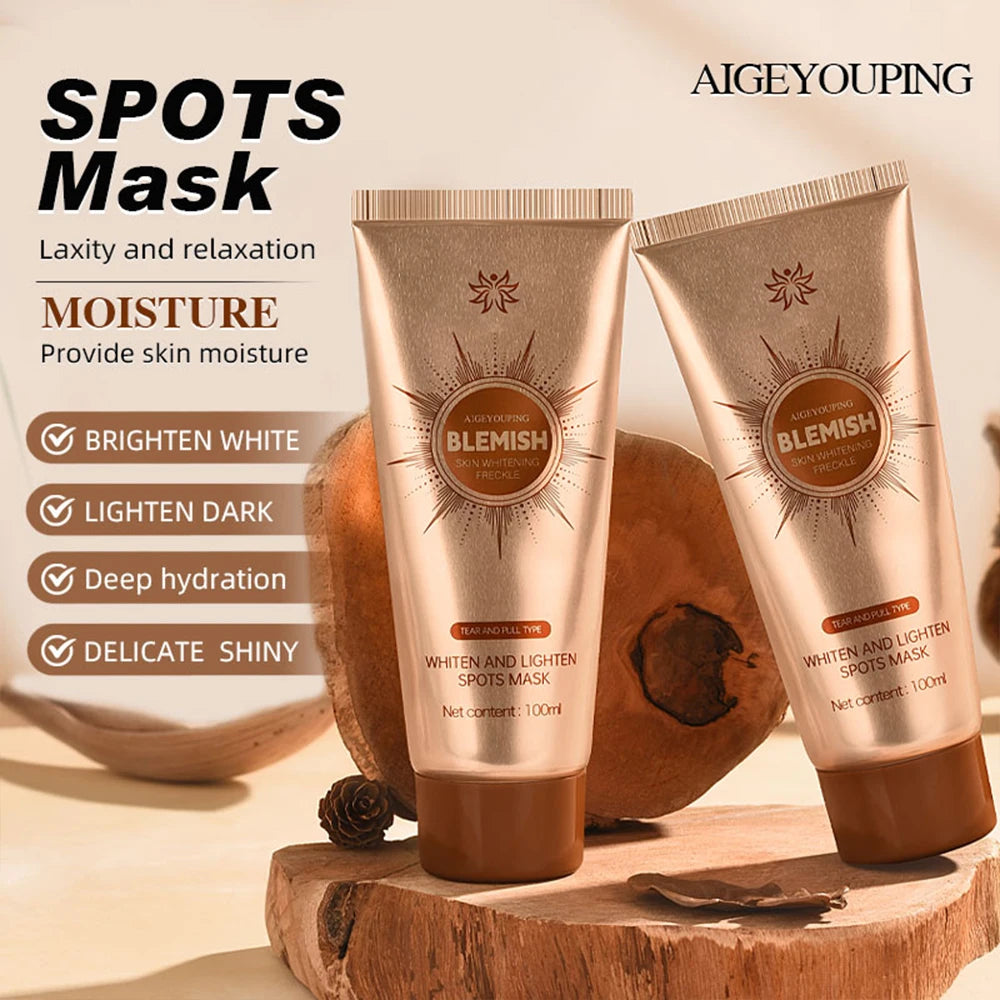 Whiten Lighten Spots Peel-Off Facial Mask Anti-Blemish Freckle Blackhead Removal Deep Cleansing Peeling Brightening Face Mask Good Vibrations