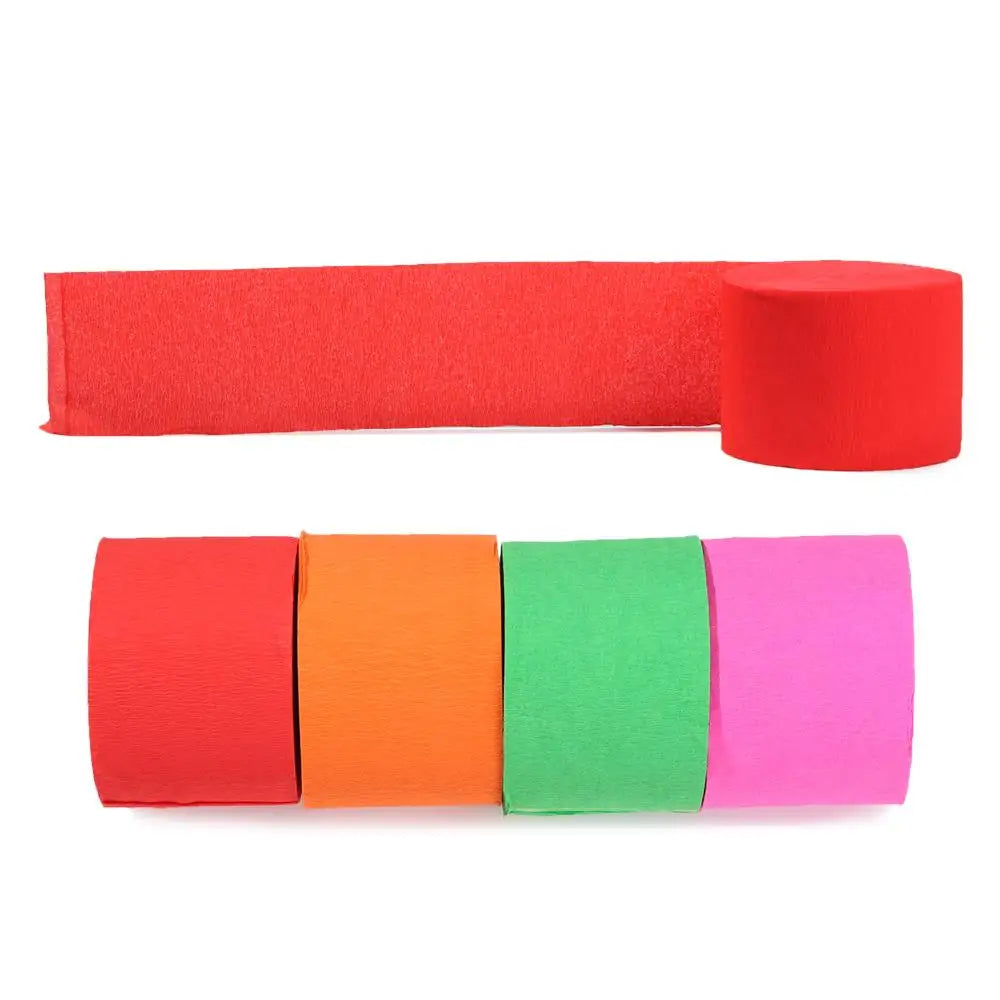 1 Roll DIY Party Supplies Baby Shower Decoration Garland Photography Backdrops DIY Paper Crepe Paper Streamers Wedding Decor Good Vibrations