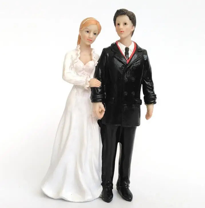 Cake Toppers Dolls Bride and Groom Figurines Funny Wedding Cake Toppers Stand Topper Decoration Supplies Marry Figurine Good Vibrations