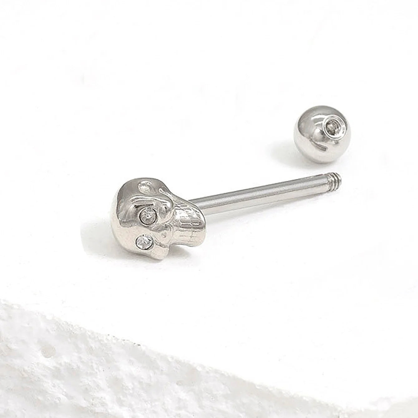14G Stainless Steel Tongue Rings Straight Barbells Heart Shape Skull Shape Rose Shape Tongue Piercing Jewelry Good Vibrations Adult Super Store