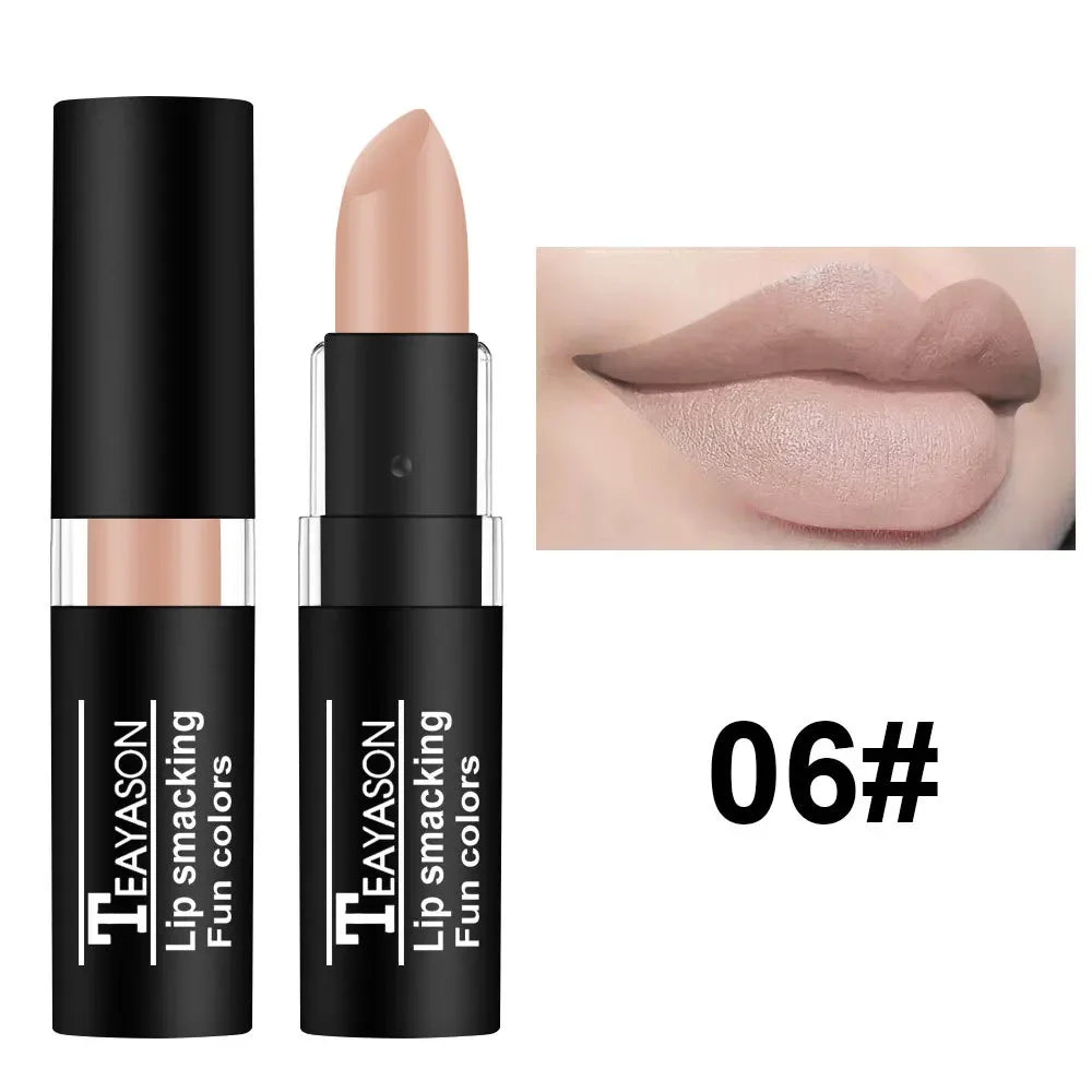 Matte Lipstick Long Lasting Waterproof Black White Lip Gloss Velvet Lip Tint Christmas Halloween Make Up Wholesale Good Vibrations