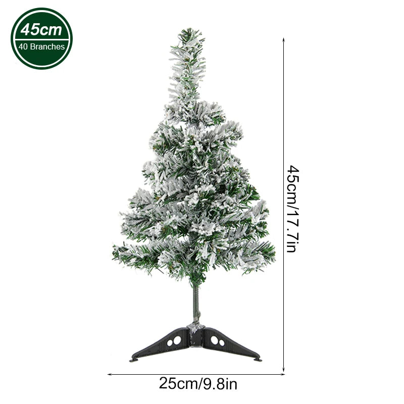 45/60cm Christmas Trees Snow Pine Fir Xmas Tree Merry Christmas Decoration For Home Table Ornaments 2025 New Year Gift Navidad Good Vibrations