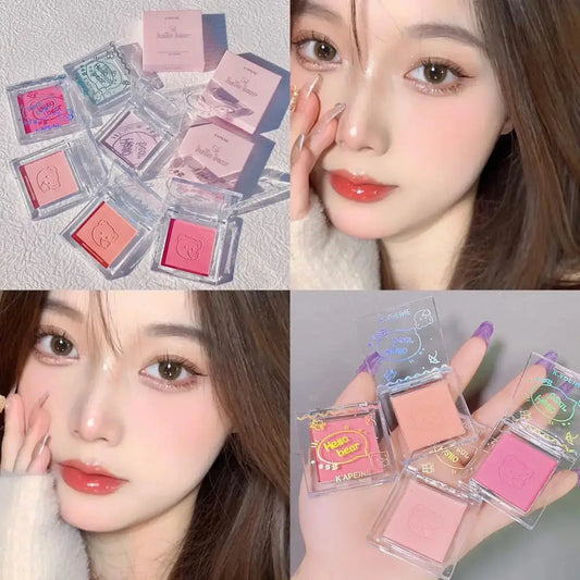 Natural Face Monochrome Blush Palette Rose Hawthorn Cheek Tint Blusher Powder Makeup Matte Peach Rouge Contour Shadow Palette Good Vibrations
