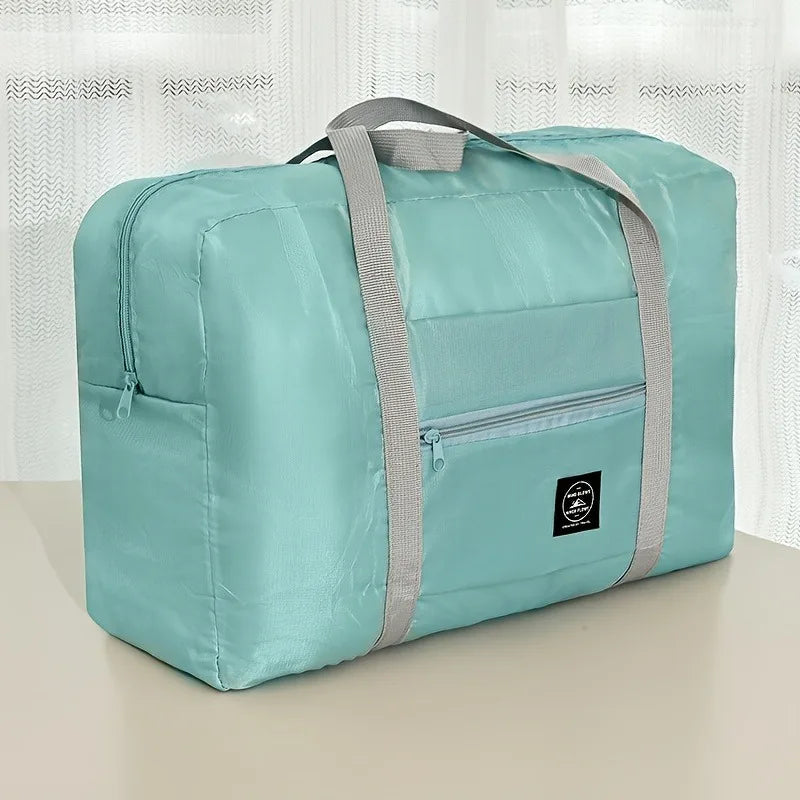 1 set of foldable large capacity travel luggage bag, expandable fitness bag, sports carry on, weekend luggage check-in, luggage Good Vibrations