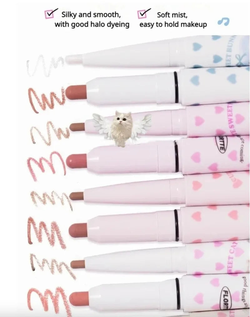 FLORTTE Lip liner Pencil Natural Matte Lip Liner Cute Animals Lipstick Pen Lasting Lipliners Korean Cosmetic  Kawaii Make Up Good Vibrations