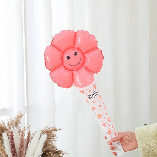 30 Handheld Balloons, Birthday Gift Balloons, Halloween & Christmas Decorations, Daisy Face Design, Kids Party Supplies Good Vibrations