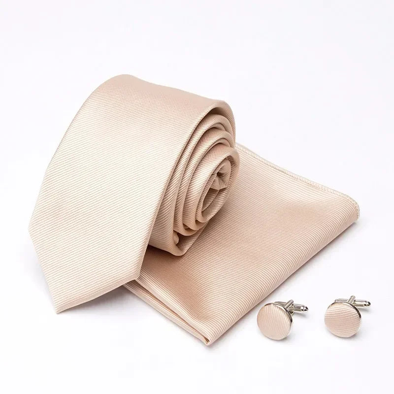 Mens Bowtie Cravat Set Solid Black Pink Red Fashion Butterfly Ties for Men Handkerchief Party Man Gift Wedding Dress Accessories