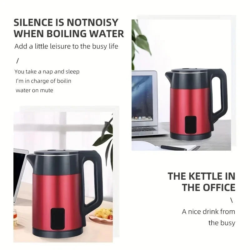 Electric Kettle,LCD Screen Multifunctional Automatically Powers Off When Opened,Double Layer Anti Scald 304 Stainless Steel Body Good Vibrations