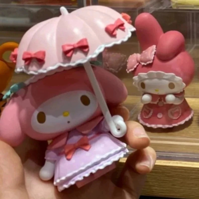 Sanrio Blind Box My Melody Pajama Party Kawaii Model Mystery Box Gift Cartoon Decoration Children's Toys Good Vibrations