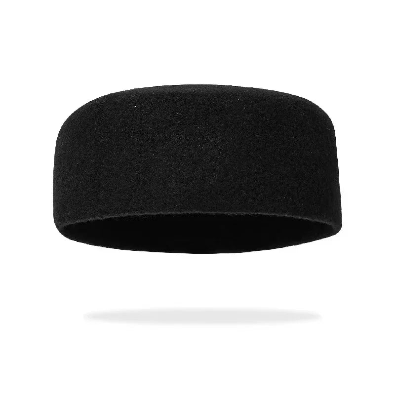 Muslim Hats for Men Red Black Berets Real Wool Elegant Headwear Islamic Hijabs Dancing Party Outdoor Prayer Caps African Hat Good Vibrations