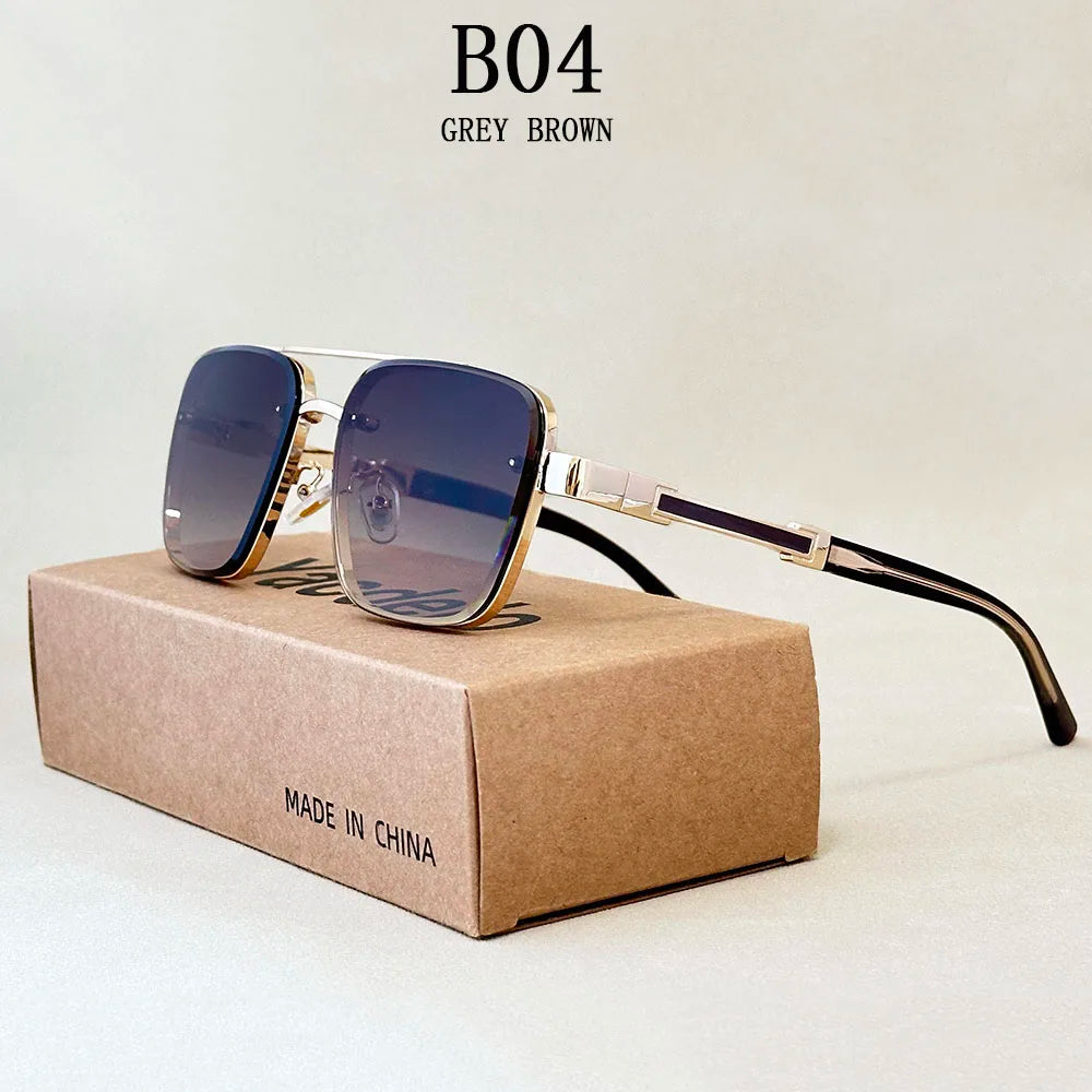 New Sunglasses For Men Luxury Fashion Glasses Sunscreen Square Sunglasses Women Trendy Vintage Gafas De Sol Hombre Zonnebril Su Good Vibrations