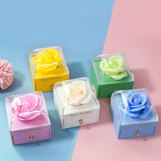 Eternal Rose Gift Box Gift for Women Valentine's Day Wedding I Love You Jewelry Box Gift Box Ring Earrings Pendant Necklace Box Good Vibrations