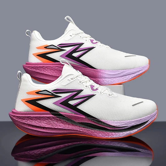 Carbon Plate Marathon Men Sports Running Shoes Air Cushion Lightweight Women Athletic Gym Sneakers Hiking Jogging Footwear Good Vibrations