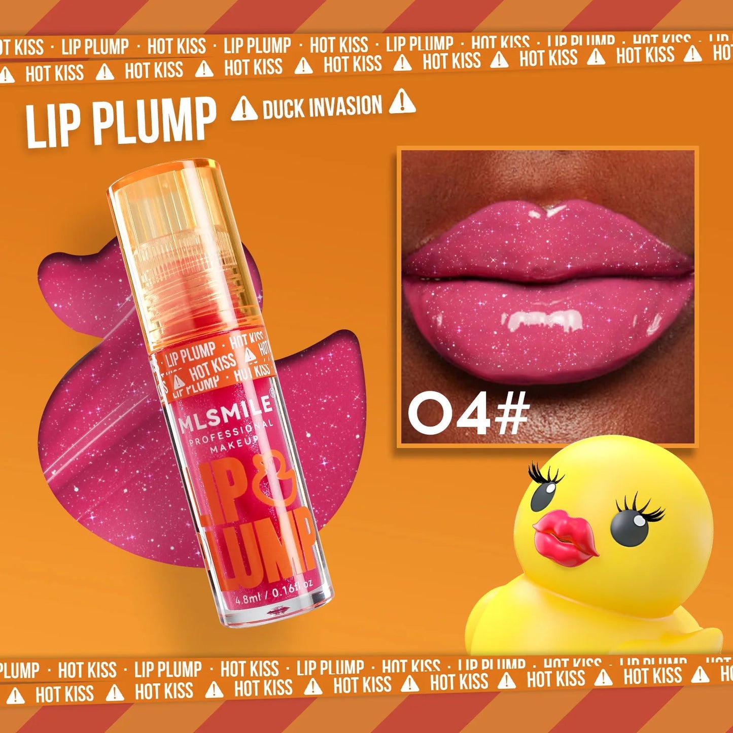 Mirror Like Lip Gloss Plumping Oil Transparent Hydrating Glaze Cute Duck Design Pouty Lips Liquid Stick Shiny Finish Good Vibrations